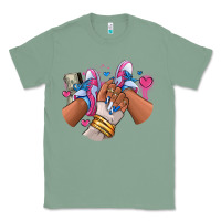 Sage Pink and blue sneaker girl Classic Tee - RanaPortraitStore