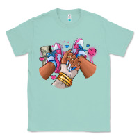 Pink And Blue Sneaker Girl Classic Tee | Teevron