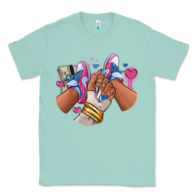 Pink And Blue Sneaker Girl Classic Tee by RanaPortraitStore | Teevron