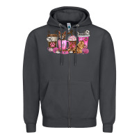 Smoke cat coffee cups Zipper Hoodie - texasbilliewilder