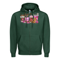 Sports Green cat coffee cups Zipper Hoodie - texasbilliewilder