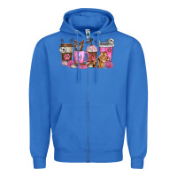 Cat Coffee Cups Zipper Hoodie | Teevron