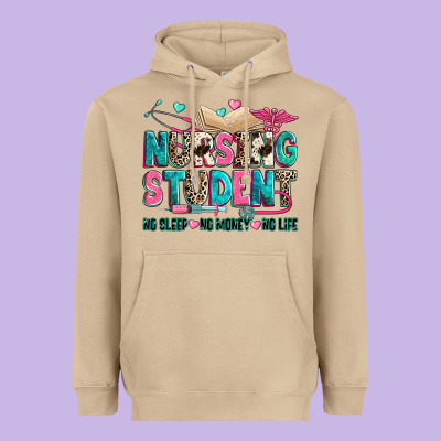 Nursing Student Heavyweight Hoodie Designed By Zillion Design Studio