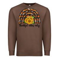Chestnut Thankful Vibes Only Premium Sweatshirt - CowhideDigitalArt