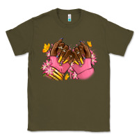Army Green Pink afro nails Classic Tee - RanaPortraitStore