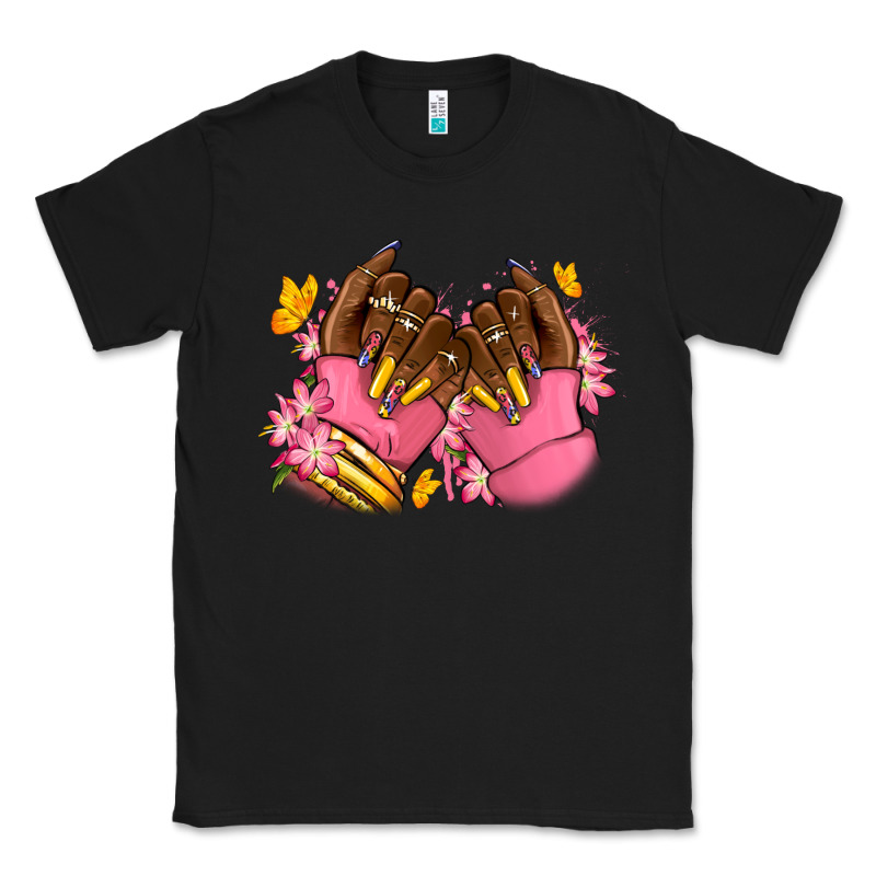 Pink Afro Nails Classic Tee by RanaPortraitStore | Teevron