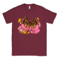 Burgundy Pink afro nails Classic Tee - RanaPortraitStore