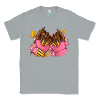 Heather Grey Pink afro nails Classic Tee - RanaPortraitStore