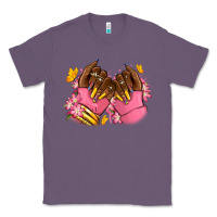 Lavender Pink afro nails Classic Tee - RanaPortraitStore