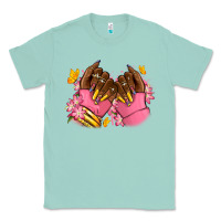 Seafoam Pink afro nails Classic Tee - RanaPortraitStore