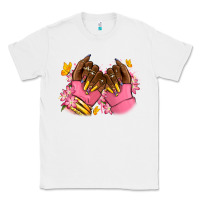 White Pink afro nails Classic Tee - RanaPortraitStore