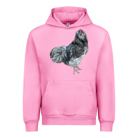 Fuchsia Pink Ameraucana Rooster Urban Hoodie - LillyAllenDesigns