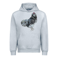 Heather Grey Ameraucana Rooster Urban Hoodie - LillyAllenDesigns