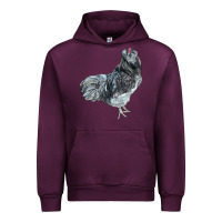 Mauve Wine Ameraucana Rooster Urban Hoodie - LillyAllenDesigns