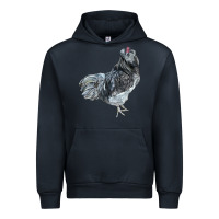 Navy Ameraucana Rooster Urban Hoodie - LillyAllenDesigns