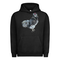 Pigment Black Ameraucana Rooster Urban Hoodie - LillyAllenDesigns