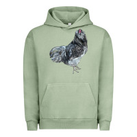 Pigment Oil Green Ameraucana Rooster Urban Hoodie - LillyAllenDesigns