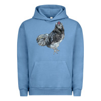 Pigment Pebble Blue Ameraucana Rooster Urban Hoodie - LillyAllenDesigns