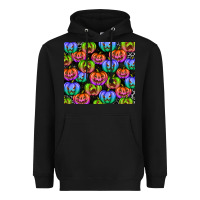 Black Halloween Pumpkins Heavyweight Hoodie - texasbilliewilder