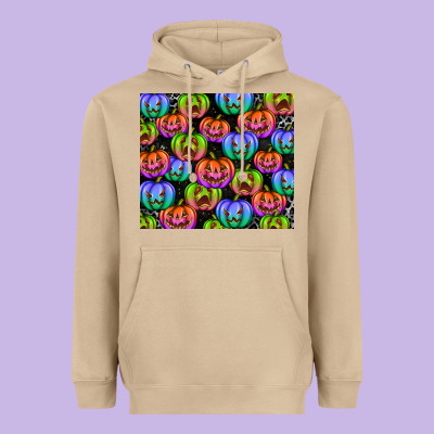Halloween Pumpkins Heavyweight Hoodie Designed By Texasbilliewilder