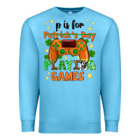 Ocean Blue P is Patrick's Day playing games Premium Sweatshirt - Neo Western