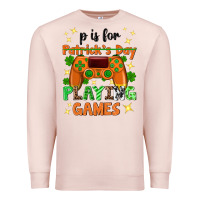 Pale Pink P is Patrick's Day playing games Premium Sweatshirt - Neo Western