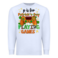 White P is Patrick's Day playing games Premium Sweatshirt - Neo Western