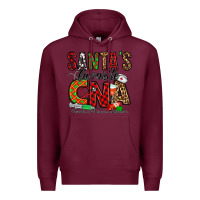 Burgundy santa’s favorite cna Premium Hoodie - Jasminsmagicworld