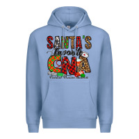 Colony Blue santa’s favorite cna Premium Hoodie - Jasminsmagicworld
