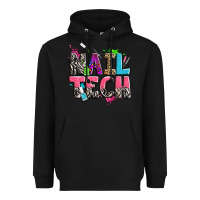 Black nail tech Heavyweight Hoodie - Zillion Design Studio