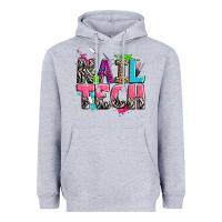 Heather Grey nail tech Heavyweight Hoodie - Zillion Design Studio