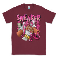 Burgundy Pink and white sneaker girl Classic Tee - RanaPortraitStore