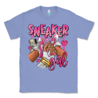 Colony Blue Pink and white sneaker girl Classic Tee - RanaPortraitStore