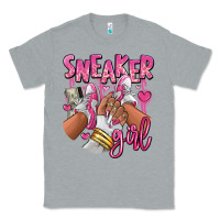 Heather Grey Pink and white sneaker girl Classic Tee - RanaPortraitStore