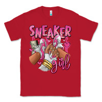 Red Pink and white sneaker girl Classic Tee - RanaPortraitStore