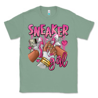 Sage Pink and white sneaker girl Classic Tee - RanaPortraitStore