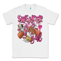 White Pink and white sneaker girl Classic Tee - RanaPortraitStore