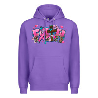 Purple cancer faith cross Premium Hoodie - AdoDesignShop
