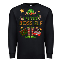 Black im the boss elf Premium Sweatshirt - FaDigitalArtStudio