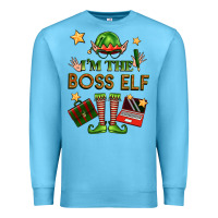 Ocean Blue im the boss elf Premium Sweatshirt - FaDigitalArtStudio