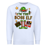 White im the boss elf Premium Sweatshirt - FaDigitalArtStudio