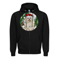 Black Pomeranian And Farm Zipper Hoodie - RanaPortraitStore