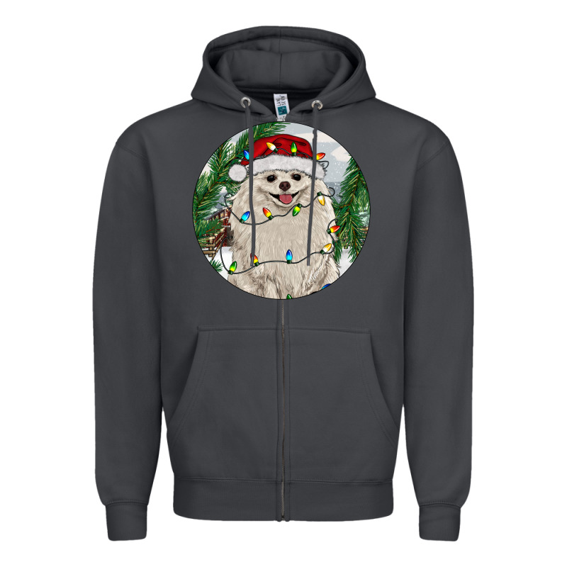 Pomeranian And Farm Zipper Hoodie by RanaPortraitStore | Teevron