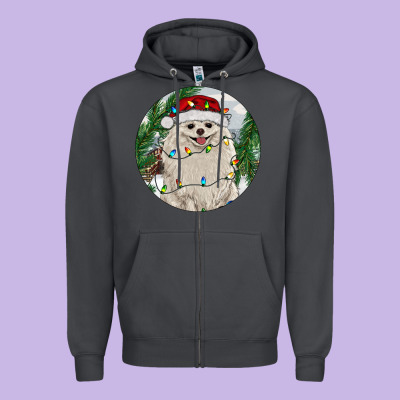 Zipper Hoodie Pomeranian And Farm