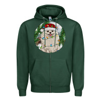 Sports Green Pomeranian And Farm Zipper Hoodie - RanaPortraitStore