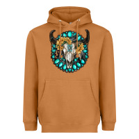 Meerkat gamestone with bull skull Heavyweight Hoodie - RanaPortraitStore