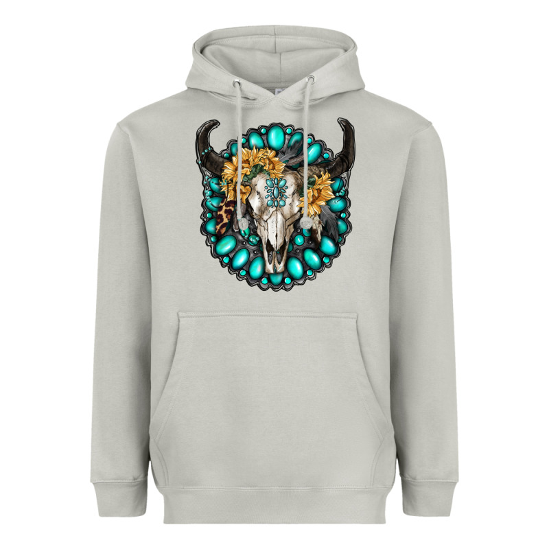 Gamestone With Bull Skull Heavyweight Hoodie by RanaPortraitStore | Teevron
