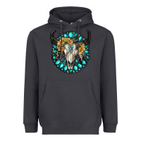 Smoke gamestone with bull skull Heavyweight Hoodie - RanaPortraitStore