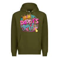 Army Green daddys girl Premium Hoodie - NancyCooperArtShop