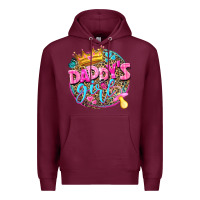 Burgundy daddys girl Premium Hoodie - NancyCooperArtShop